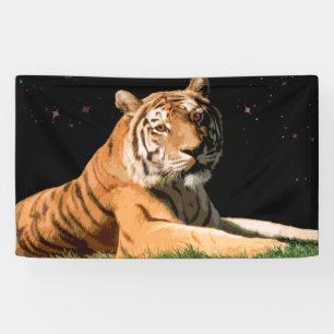 Tiger unter der Sterne Fahne Banner