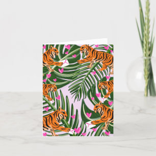 Tiger Valentine Notecard Dankeskarte