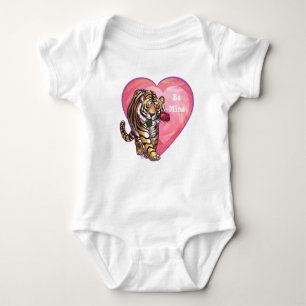 Tiger-Valentinstag Baby Strampler