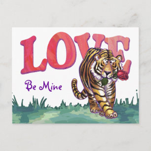 Tiger-Valentinstag Feiertagspostkarte