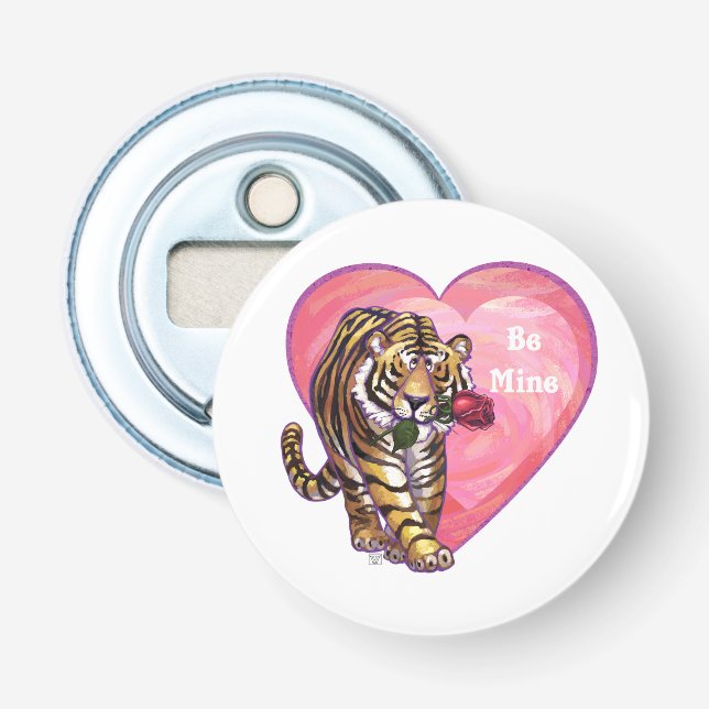 Tiger-Valentinstag Flaschenöffner (Vorderseite)