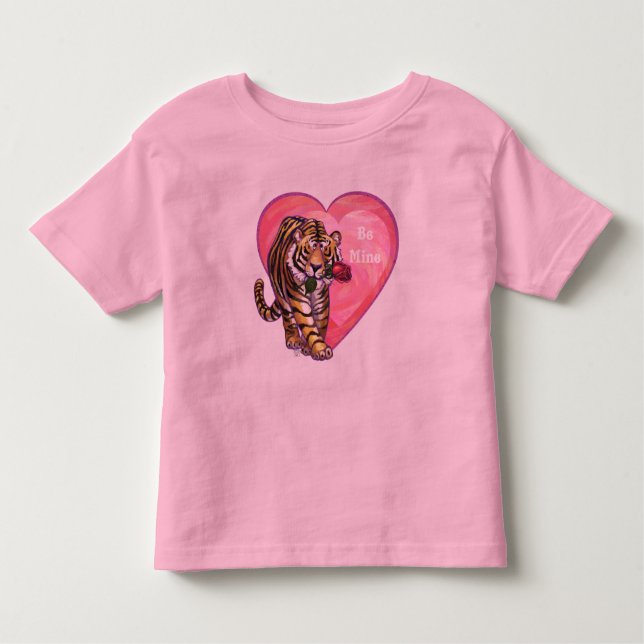 Tiger-Valentinstag Kleinkind T-shirt (Vorderseite)