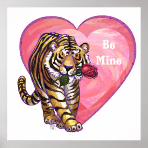 Tiger-Valentinstag Poster