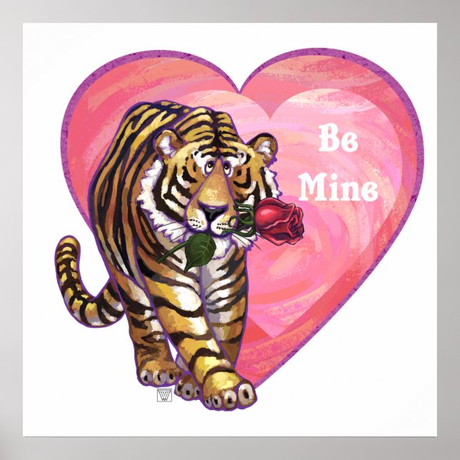 Tiger-Valentinstag Poster (Vorne)