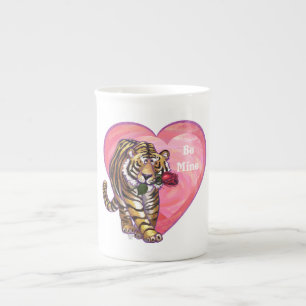 Tiger-Valentinstag Prozellantasse
