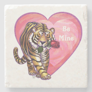 Tiger-Valentinstag Steinuntersetzer