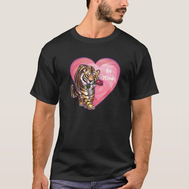 Tiger-Valentinstag T-Shirt (Vorderseite)