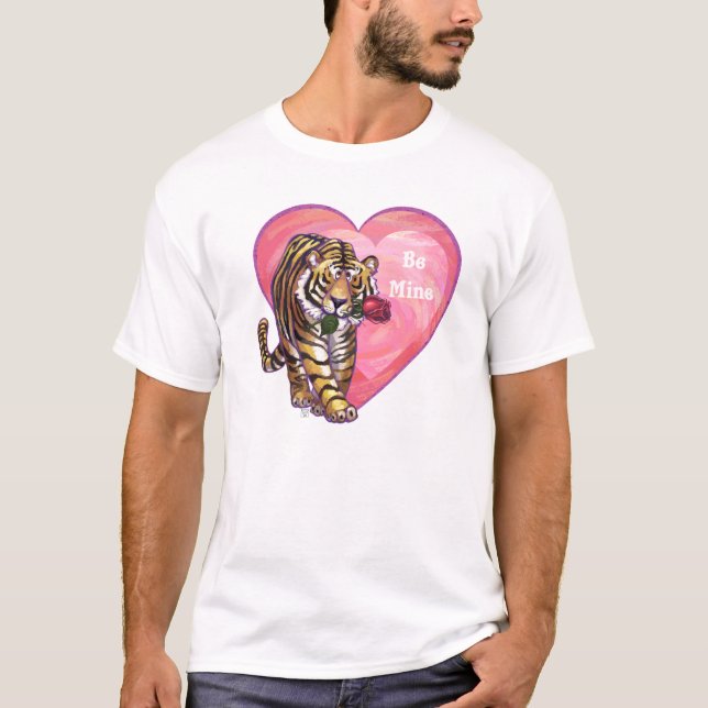 Tiger Valentinstag T - Shirt (Vorderseite)