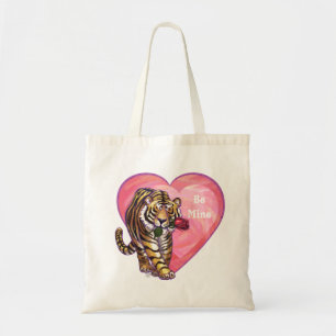 Tiger-Valentinstag Tragetasche