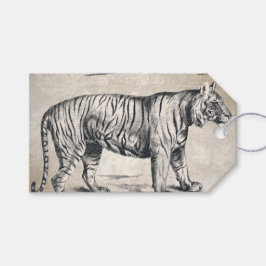 Tiger Vintag Wildlife Grunge Decorative Geschenkanhänger