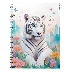 Tiger Vintage Tier Natur Wald Dschungel Stadt Notizblock