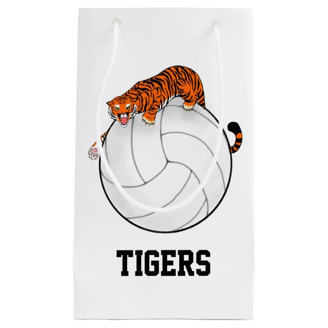Tiger-Volleyball-Geschenktasche, Schule trägt Kleine Geschenktüte (Vorderseite)