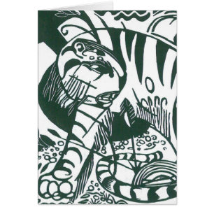 Tiger von Franz Marc, Vintage Ausdruckskunst