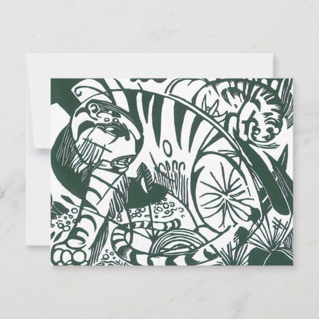 Tiger von Franz Marc, Vintage Ausdruckskunst (Vorderseite)