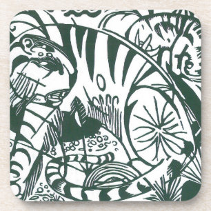 Tiger von Franz Marc, Vintage-Expressionismus-Kuns Untersetzer
