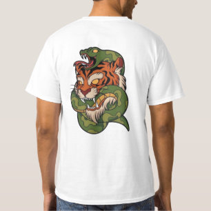 Tiger vs Snake Wild Animal Battle Arts T-Shirt