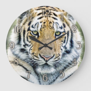Tiger wall clock große wanduhr
