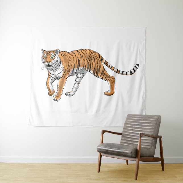 Tiger Wandteppich (Beispiel (Horizontal))