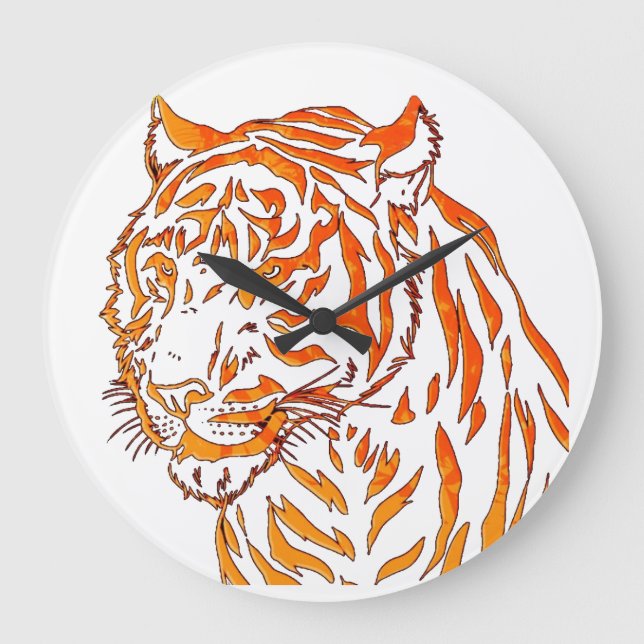 Tiger-Wanduhr Große Wanduhr (Vorderseite)