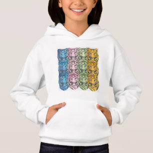 Tiger Wasserfarbmuster Hoodie