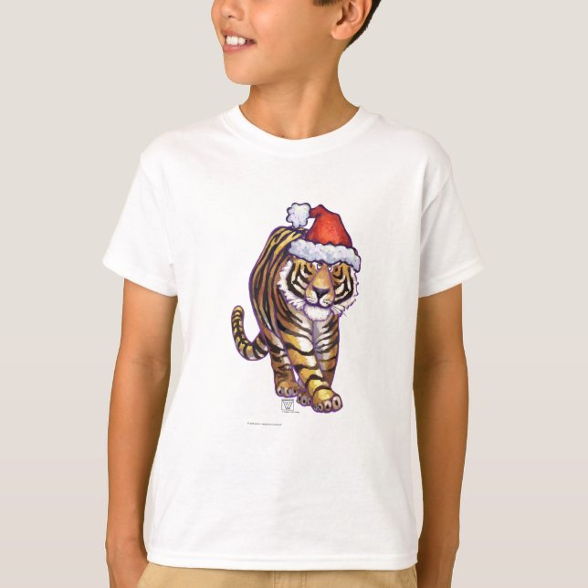 Tiger-Weihnachten T-Shirt (Vorderseite)
