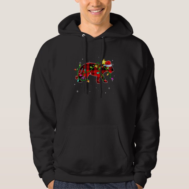 Tiger Weihnachten Weihnachtsmannmütze Weihnachten  Hoodie (Vorderseite)