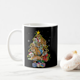 Tiger Weihnachtsbaum Snow Funny Tiger Xmas Geschen Kaffeetasse