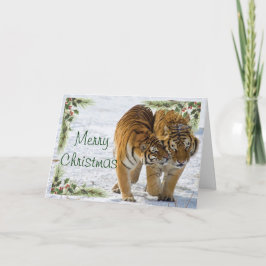 Tiger Weihnachtskarte Feiertagskarte