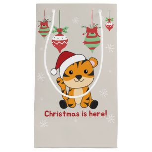 Tiger Weihnachtsschnee Wintertiere Tiger Kleine Gi Geschenktüte