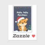 Tiger Weihnachtsschnee Wintertiere Tiger Sticker<br><div class="desc">Der Tiger zu Weihnachten mit Feenlicht. Hübsche Tiere mit Geschenken und Schnee zu den Ferien. Auch lustig für Weihnachten im Juli. Tiger sind süße Tiere und perfekt zu Weihnachten.</div>