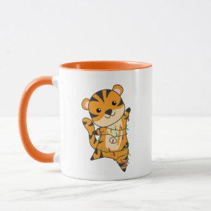 Tiger Weihnachtsschnee Wintertiere Tiger Tasse