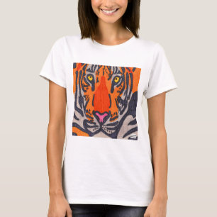 Tiger (weiß) - Basic T-Shirt für Damen