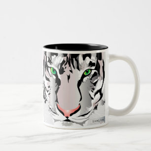 TIGER-WEISS/GRAU-TASSE ZWEIFARBIGE TASSE