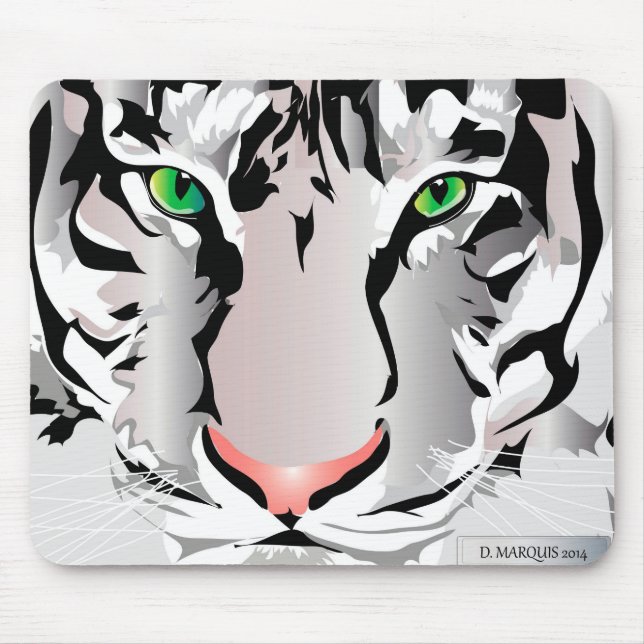 TIGER-WEISS/GRAUE MAUSPAD (Vorne)