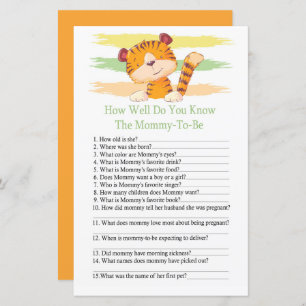 Tiger Wie gut kennen Sie die Babydusche?