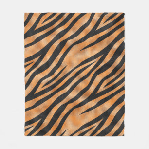 Tiger Wild Animal Muster Fleecedecke