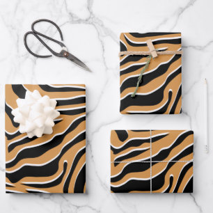 Tiger Wild Animal Print Geschenkpapier Set