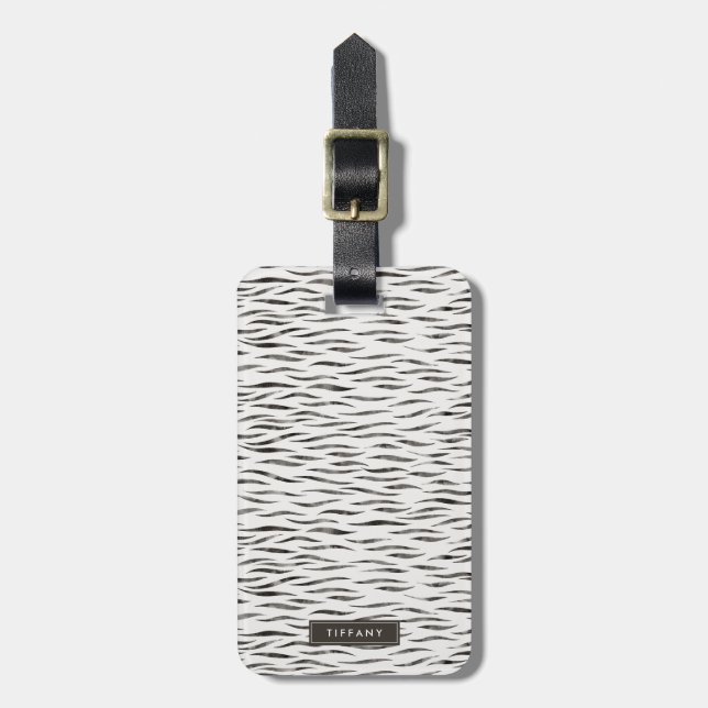 Tiger Wild Animal Skin Pattern Gepäckanhänger (Vorderseite vertikal)