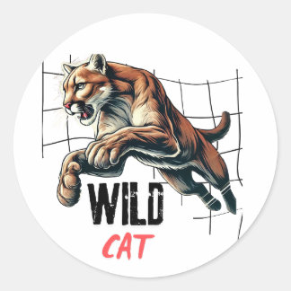 Tiger Wild CAT Runder Aufkleber