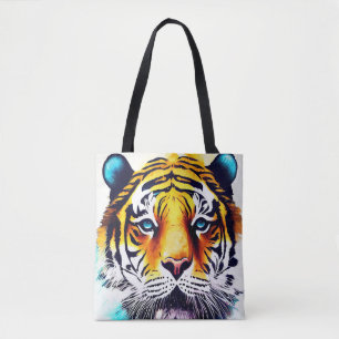 Tiger Wild Nature Animal Color Malerei