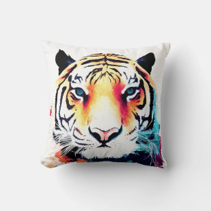 Tiger Wild Nature Animal Color Malerei Kissen