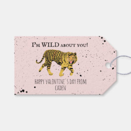 Tiger Wild über Sie Valentine Kinder Klassenzimmer Geschenkanhänger