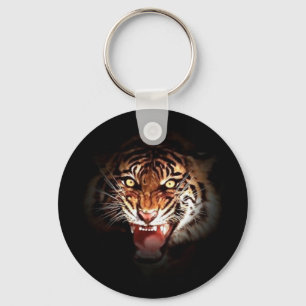 Tiger - Wilde Große Katzen Kunst Schlüsselanhänger