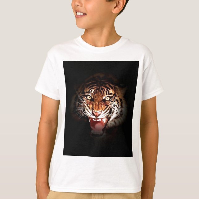 Tiger - Wilde Große Katzen Kunst T-Shirt (Vorderseite)
