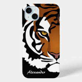 Tiger, wilde Katze auf schwarz Case-Mate iPhone Hülle