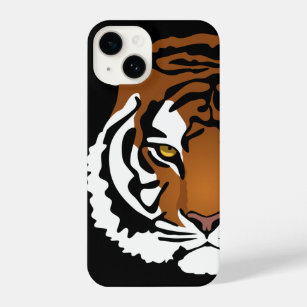 Tiger, wilde Katze auf schwarz iPhone 14 Hülle