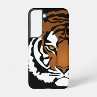 Tiger, wilde Katze auf schwarz