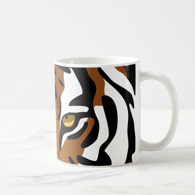 Tiger, wilde Katze auf Schwarzem Tasse (Rechts)