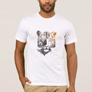Tiger Wildlife Nature Illustration Silhouette Cool T-Shirt
