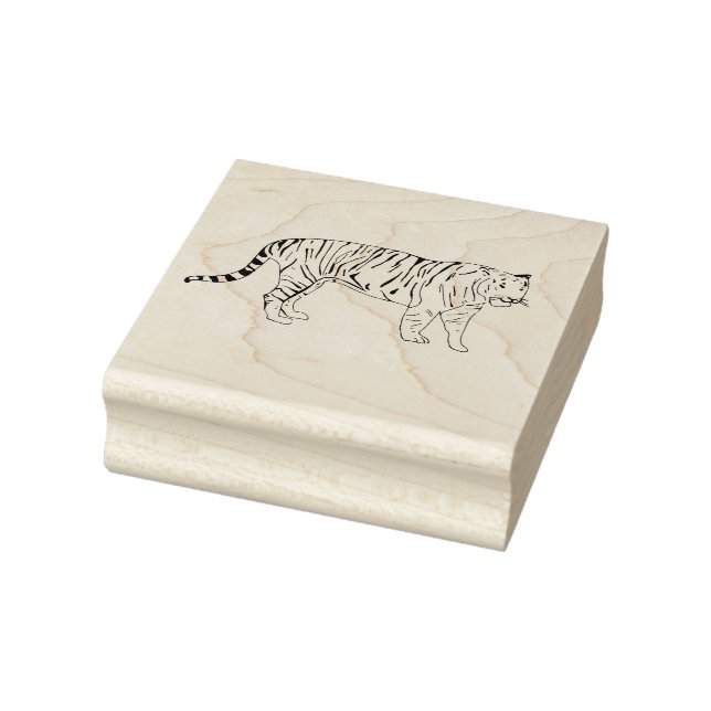Tiger Wood Art Briefmarke Gummistempel (Stempel)